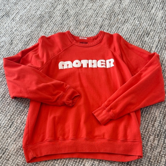 MOTHER Sweaters - MOTHER Bright Red Crewneck Sweatshirt